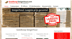 Desktop Screenshot of goedkoopsteigerhout.com